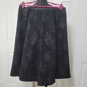 JCP East 5th Skirt Black Rose Size 16 NWT